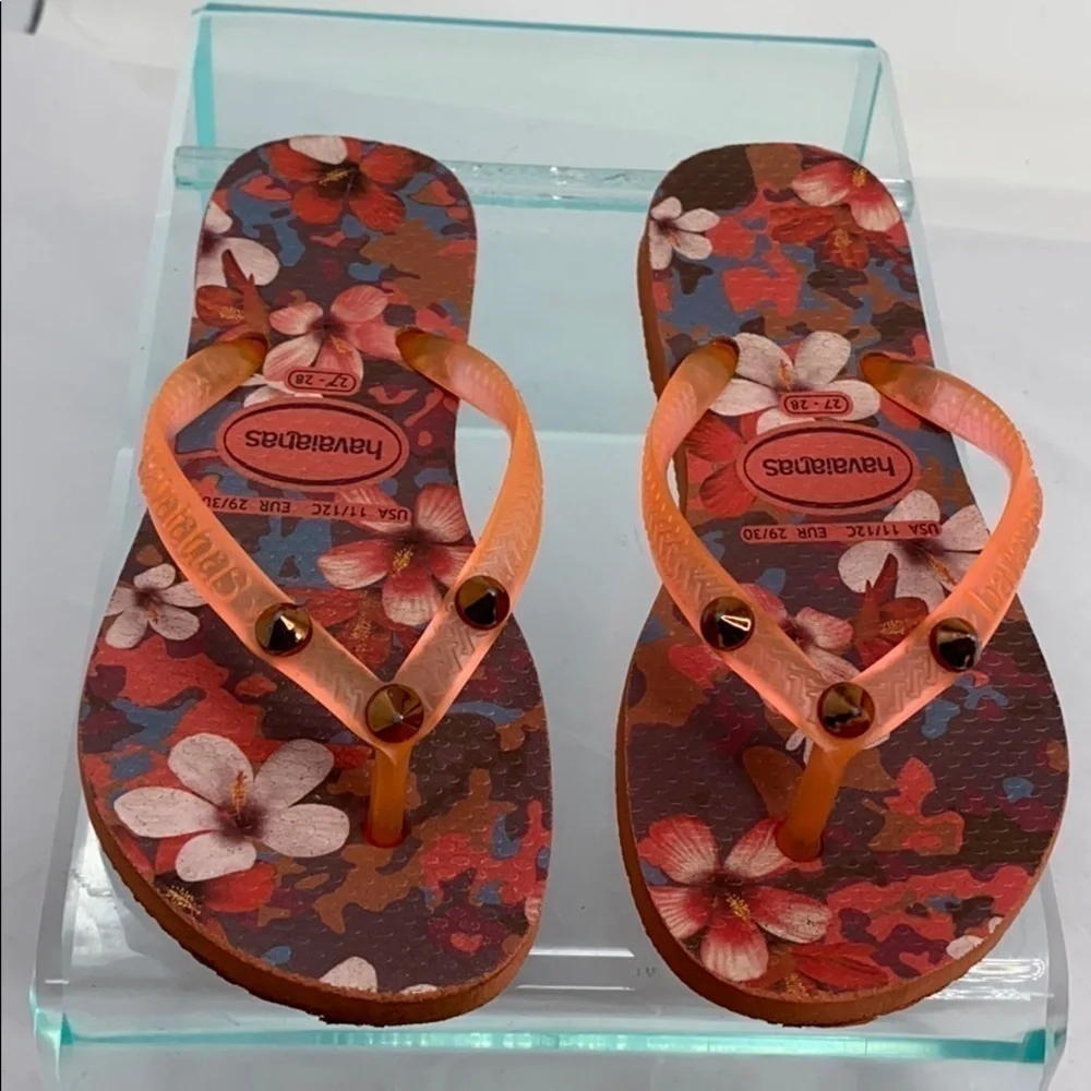 Kids Havaianas Sz 27-28 (11/12C) Rubber Flip Flops
